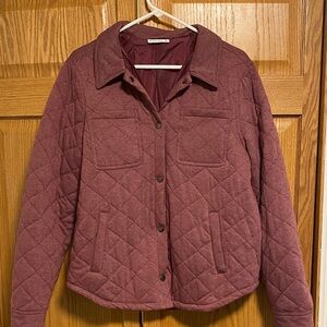 Staccato Quilted Bomber Jacket in Mauve